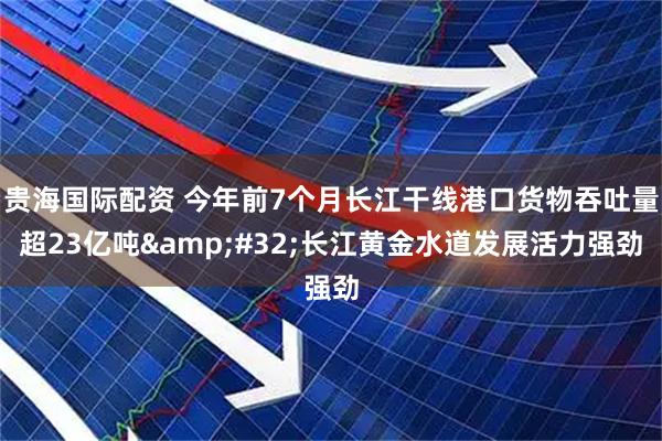 贵海国际配资 今年前7个月长江干线港口货物吞吐量超23亿吨 长江黄金水道发展活力强劲